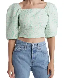 NWT Levi’s Floral Puff Sleeve Crop Top – Size Large