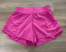 Lululemon Hotty Hot Short High-Rise Long 4" Women Size 6 Sonic Pink