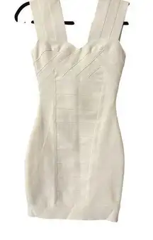 NWOT sparkle and fade white bandage mini dress