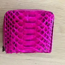 Grand Pelle The Pelle python collection fuschia pink leather wallet