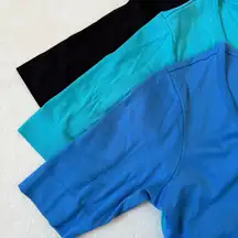LL Bean Women Short Sleeve Cotton Tee Shirts Bundle Black Blue Teal XS Lot