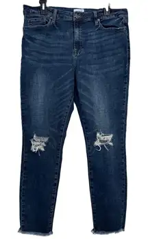 Pistola Skinny Blue Jeans Size 33 Distressed Raw Hem