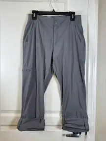 Columbia Gray Hiking Convertible Fold Up Pants Size 8 EUC #5919