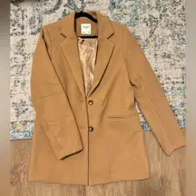 Wool Blend Blazer Coat