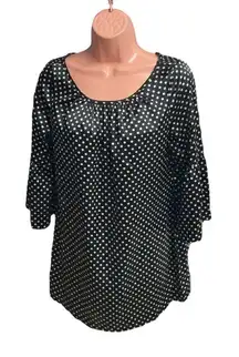 JONATHAN MARTIN‎ Women’s Black & White Polka Dot Top Size Small