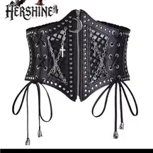 Black Gothic Corset Belt