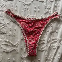 HOLLISTER S RED BANDANA PRINT BIKINI BOTTOMS