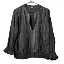 Mystree Women Jacket Size Large Full Zip Polyester Streetwear Preppy Modern City