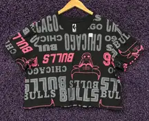 Chicago Bulls Established 66 NBA Franchise Logo Crop Top L