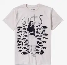 Olivia Rodrigo Guts Eyes Boyfriend Fit Girls T-Shirt MEDIUM