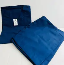 Sari Sari Navy Blue Drawstring Pants Scrub Set