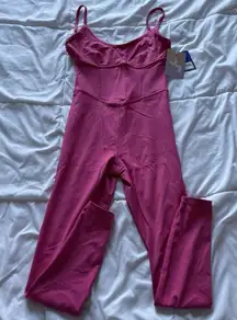 NWT Target JOY LAB HOT Pink Full Body Jumpsuit Jumper Womans Size XS Yoga Gym