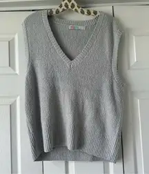 NWOT Free People Beach V-Neck Sweater Vest Penny Knit Top
