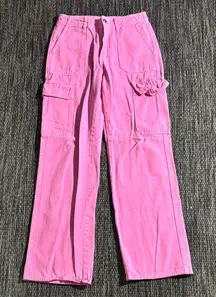 Zara straight cargo pants high rise