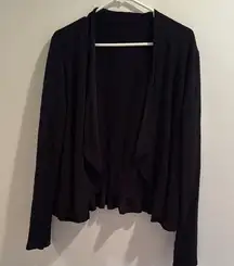 Black Open Front Cardigan bordeaux