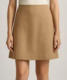 Brooks Brothers 346 Camel Wool Blend A-Line Skirt