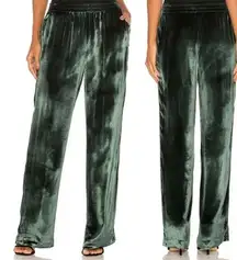 J Brand Ardon Pull On High Rise Elastic Waist Wide Leg Velvet Pants Moorland S