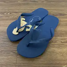 NEW Havaianas Navy Blue Slim Flip Flops Size 9/10 US