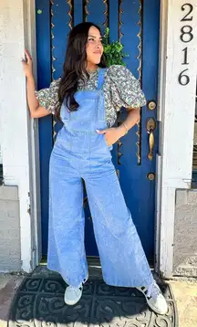 Wide Leg Overall Jumpsuit 