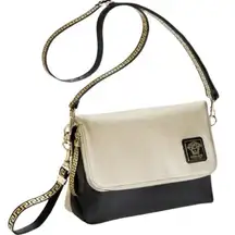 Versace Parfums Crossbody Bag Medusa Logo Mini Purse Clutch Wristlets Black Gold