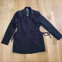 Nasty Gal  Cut Out Side Blazer in Black