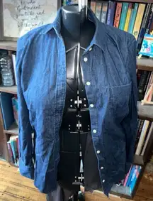 J Crew elevated basics denim S button down shirt