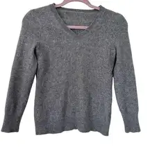 None Women’s “XS” Grey Cashmere V neck Sweater