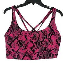 JoyLab Sports Bra Top Workout Exercise Snake Animal Print Sz XL Crisscross Back