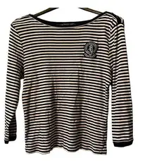 Ralph‎ Lauren Jeans Co Striped Top Size XL Cotton Logo Classic Casual Women’s