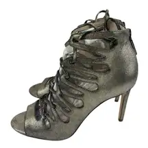 Louise et Cie Kacy Gladiator Heels Womens Size 8M Metallic Edgy Whimsigoth Fairy