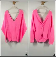 Fashion Nova Hot Pink Knit Sweater – Size 2X/3X