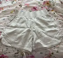 Cream tencel shorts 