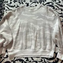 PINK White Camo Crewneck