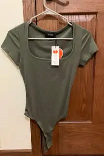 Cider Green Short Sleeve Bodysuit