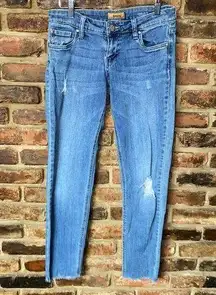 STS Medium Wash Blue Distressed Denim Skinny Ankle Jeans Women's Size 4