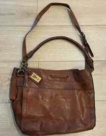 Frye Demi Hobo Satchel Brown Leather Bag