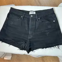 Tilly’s RSQ denim shorts women’s size 29 black vintage high rise button fly