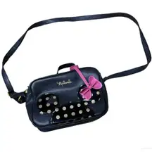Dani by Danielle Nicole Minnie Mouse Crossbody Handbag Black Bow Bag Charm