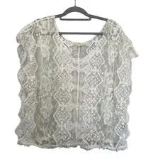 POL cream lacy Top size‎ S/M