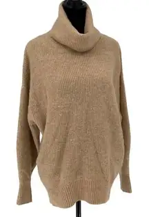 New‎ Look Womens Knitted Turtleneck Stretch Pullover Sweater Tan Small