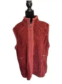 Woolrich Women's Wineberry Heather Maroon Red Vest Size XL Comfortable