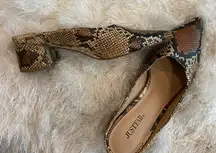 JustFab Women's Kyndria Slip-On Loafer Animal Snake Print Shoes