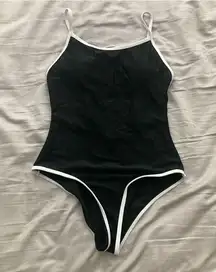 Black and White  Bathing Suit Opem Back