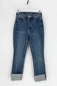 Old Navy extra high rise kicker boot button fly secret smooth pockets size 2