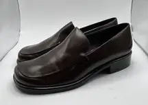 NWOB Franco Sarto Women's Bocca Slip-On Loafers square toe Y2K 90’s brown 9.5M