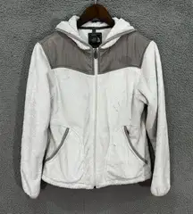 The North Face  fleece jacket womens small white full zip hoodie cozy gorpcore