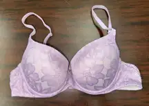 Light Purple All Over Lace Push Up Bra Size 36B