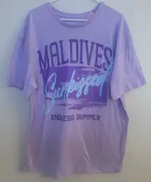 Zoe + Liv Lavender Graphic Tee NWT Size L/XL