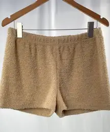If It Were Me Soft Fleece Tank and‎ Shorts Lounge Set in Light Brown Size Large