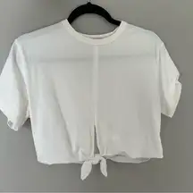 Lime women’s white cropped top size small